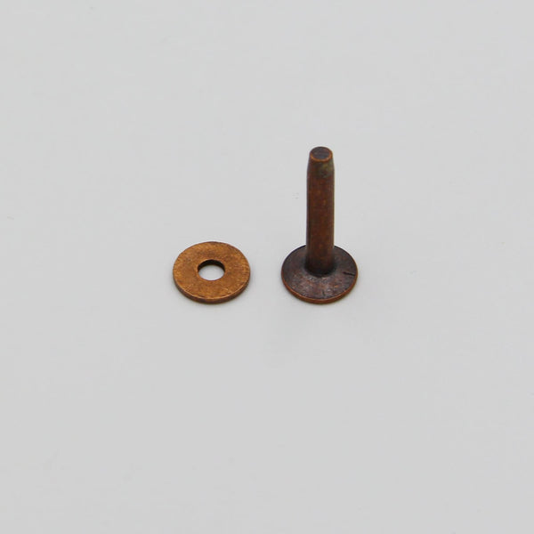 Retro Copper Burrs&Rivets Leather Craft and Wood Work Binding Fastener Rivet 3x19mm - 1pcs - Rivets