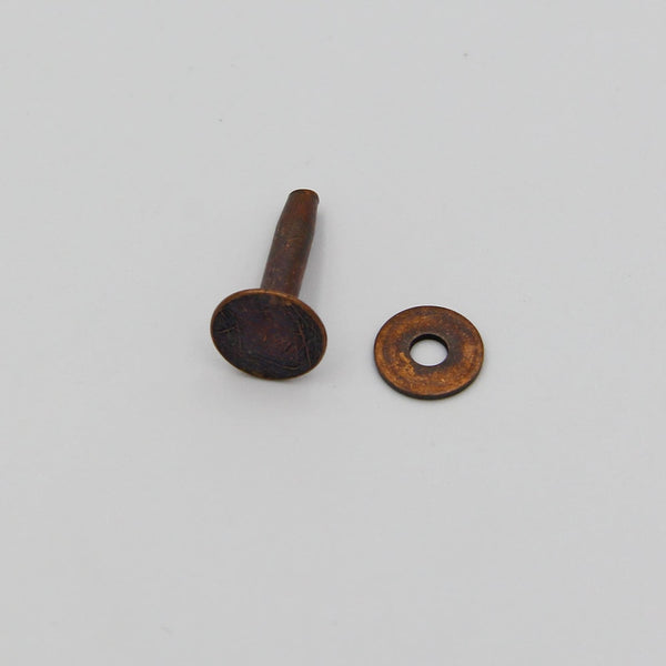 Retro Copper Rivets With Burrs,Leather Fastener Rivet,Wood Work Binding Rivet 4x21mm - 1pcs - Rivets