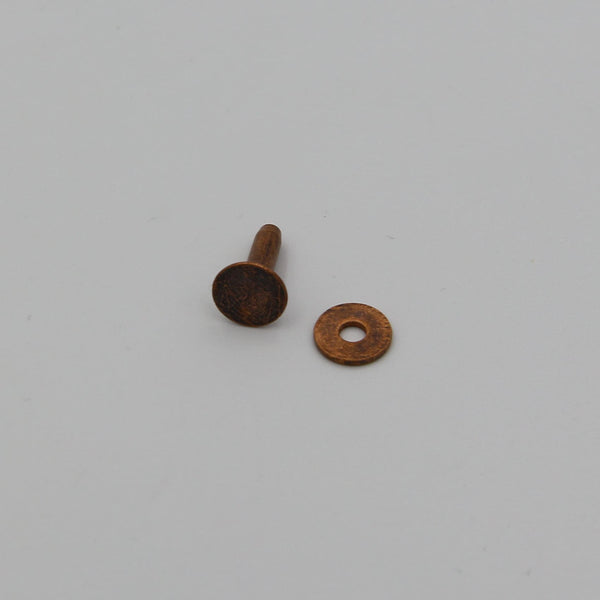 Retro Copper Rivets&Burrs,Leather Fastener Rivet,Wood Work Binding Rivet 3x14mm - Rivets