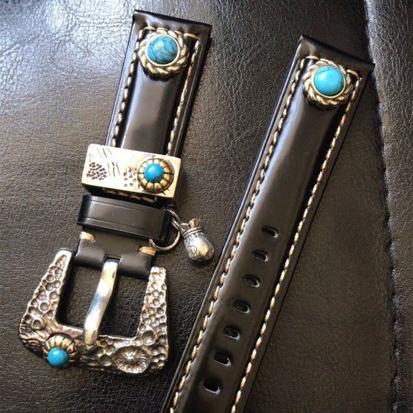 Turquoise Watch Strap Buckle,Watch Band Fastener Buckle,Leather Boots Buckle,20/22/24mm
