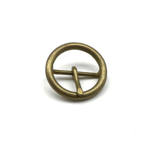 Round Bronze Buckle 34mm Classic Belts Circle Design Women Belt Buckles - Belt Buckles Brass