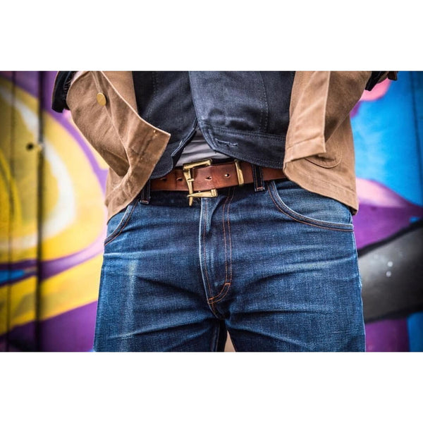 Shiny Brass Men’s Quick Release Brass Buckle for Belt 37-38 mm - Belt Buckles Brass
