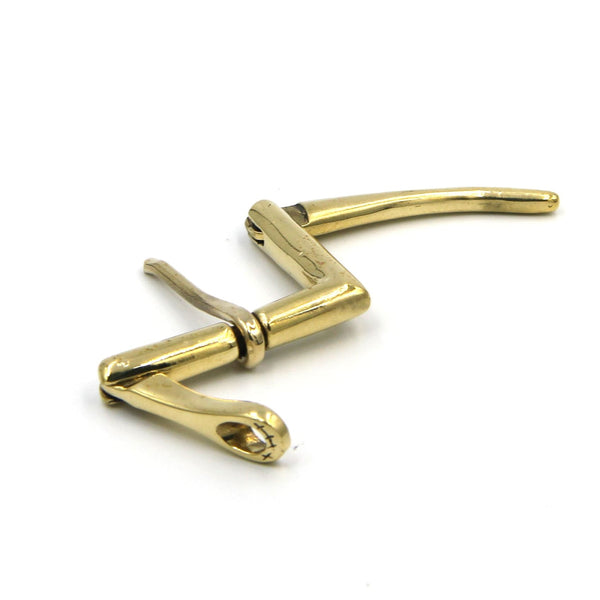 Shiny Brass Men’s Quick Release Brass Buckle for Belt 37-38 mm - Belt Buckles Brass