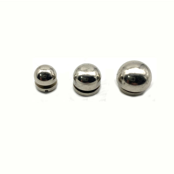 Silver Screw Post Button Mushroom Bucket Rivet 12mm Post