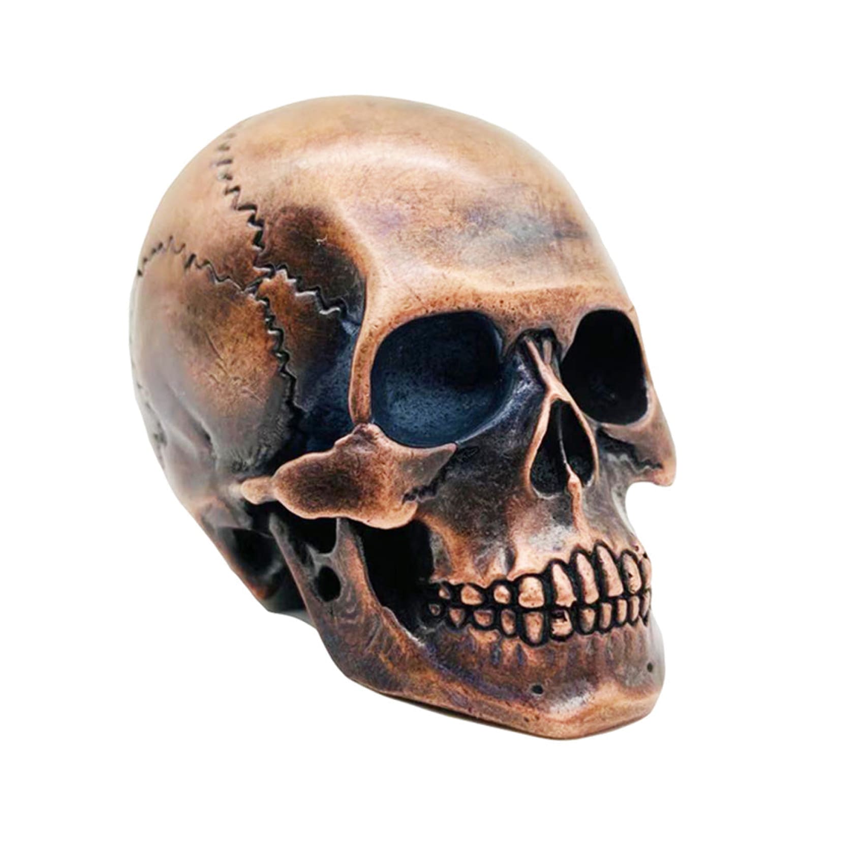 Skull Ornament For Club,Office,House Decoration,Figure Gifts,Solid Copper
