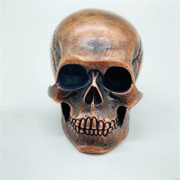 Skull Ornament For Club,Office,House Decoration,Figure Gifts,Solid Copper