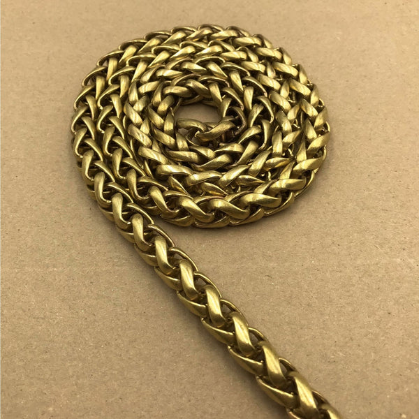 Solid Brass Wheat Chain Palma Collar DIY Chain 8mm