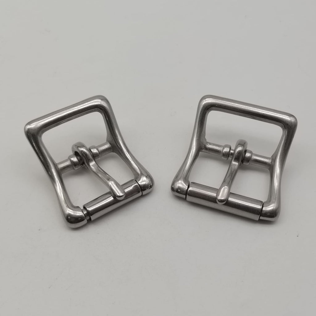 Stainless Halter Strap Buckle Leather Strap Fastener Roller Bar Buckle 20/25mm Centre Heel Rolling Bar Buckles