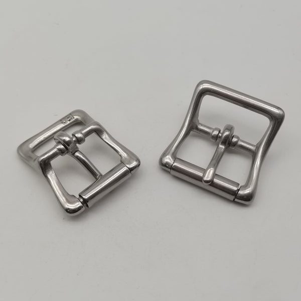 Stainless Halter Strap Buckle Leather Strap Fastener Roller Bar Buckle 20/25mm Centre Heel Rolling Bar Buckles