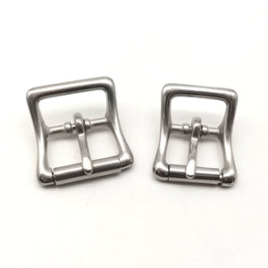 Stainless Halter Strap Buckle Leather Strap Fastener Roller Bar Buckle 20/25mm Centre Heel Rolling Bar Buckles