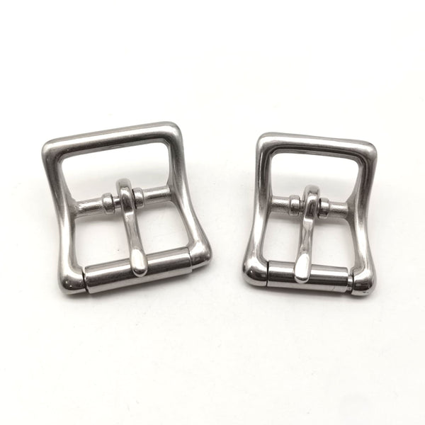 Stainless Halter Strap Buckle Leather Strap Fastener Roller Bar Buckle 20/25mm Centre Heel Rolling Bar Buckles