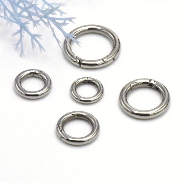 Stainless Spring Ring Keyring Jump Rings Chain Connector - split ring