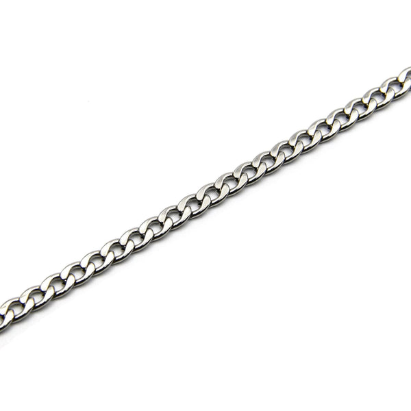 NK Silver Chain Korean Design Stainless Steel Chain Figaro Chains 6mm