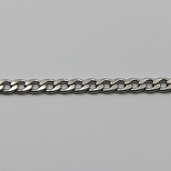 NK Silver Chain Korean Design Stainless Steel Chain Figaro Chains 6mm