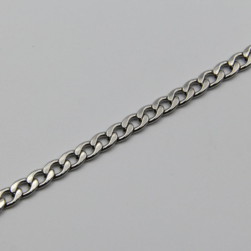 NK Silver Chain Korean Design Stainless Steel Chain Figaro Chains 6mm –  Metal Field Shop