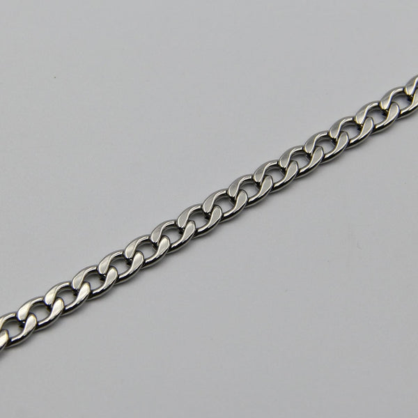 NK Silver Chain Korean Design Stainless Steel Chain Figaro Chains 6mm