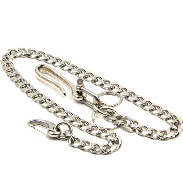 Silver Wallet Chain Leather Belt Key Holder Keychain Stainless Steel Purse Chain Men's Gifts