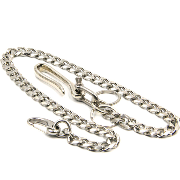 Silver Wallet Chain Leather Belt Key Holder Keychain Stainless Steel Purse Chain Men's Gifts