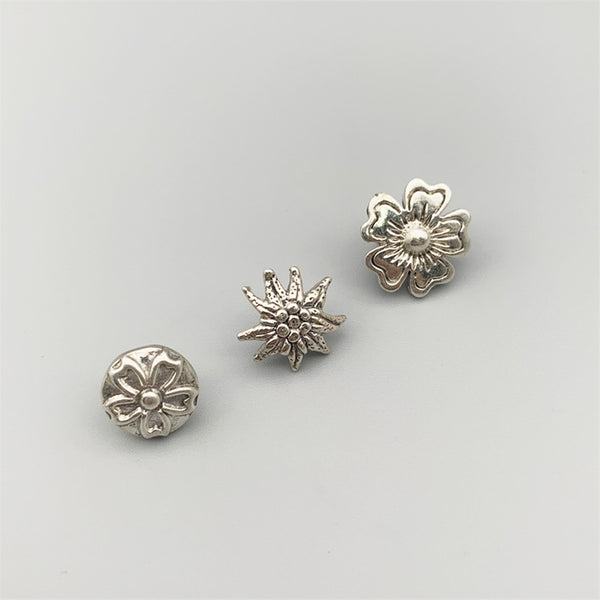 925 Sterling Silver Concho Screw Back Rivets Leather Crafting Hardwares 