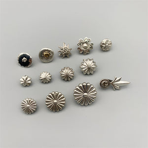 925 Sterling Silver Concho Screw Back Rivets Leather Crafting Hardwares 