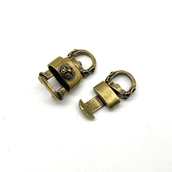 Swivel Double Head Hook Keychain Decor Connector Brass Chain Linker - Clasps & Hooks