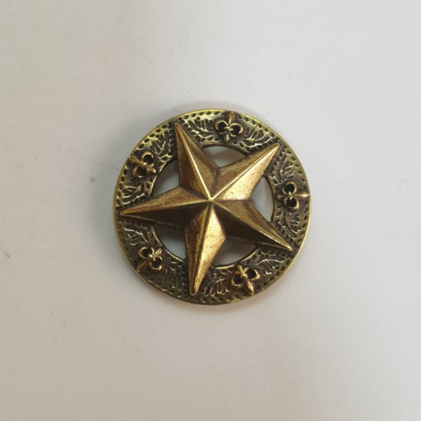 Texas Star&Concho Leather Decor Screw Rivets Bag Making Hardwares Craft Accessories - Concho