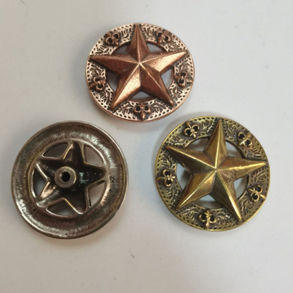 Texas Star&Concho Leather Decor Screw Rivets Bag Making Hardwares Craft  Accessories