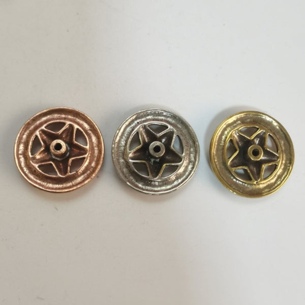 Texas Star&Concho Leather Decor Screw Rivets Bag Making Hardwares Craft Accessories - Concho