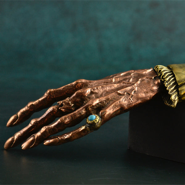 Ghost Skeleton Hand Copper Belt Buckle