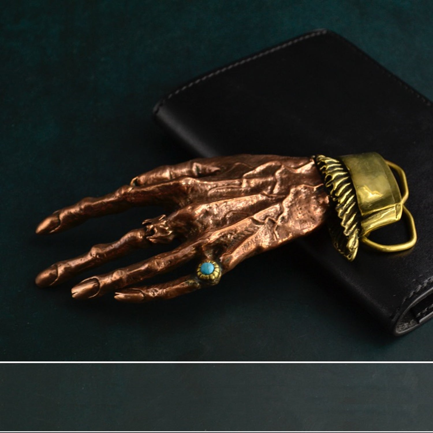 Ghost Skeleton Hand Copper Belt Buckle – Metal Field Shop display picture 2