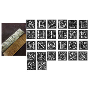Vintage Swash Letters Brass Decoration Stamp Ornamental Capital Letter - Metal Field