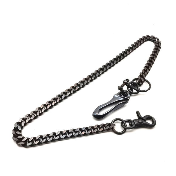 Dark Bronze Purse Chain,Brass Chain Oxidized,Fish Hook,Snap Clasp Assembled Biker Wallet Chain