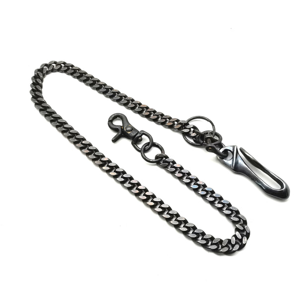 Dark Bronze Purse Chain,Brass Chain Oxidized,Fish Hook,Snap Clasp Assembled Biker Wallet Chain