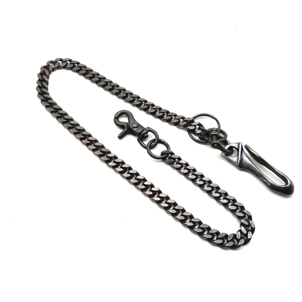 Dark Bronze Purse Chain,Brass Chain Oxidized,Fish Hook,Snap Clasp Assembled Biker Wallet Chain
