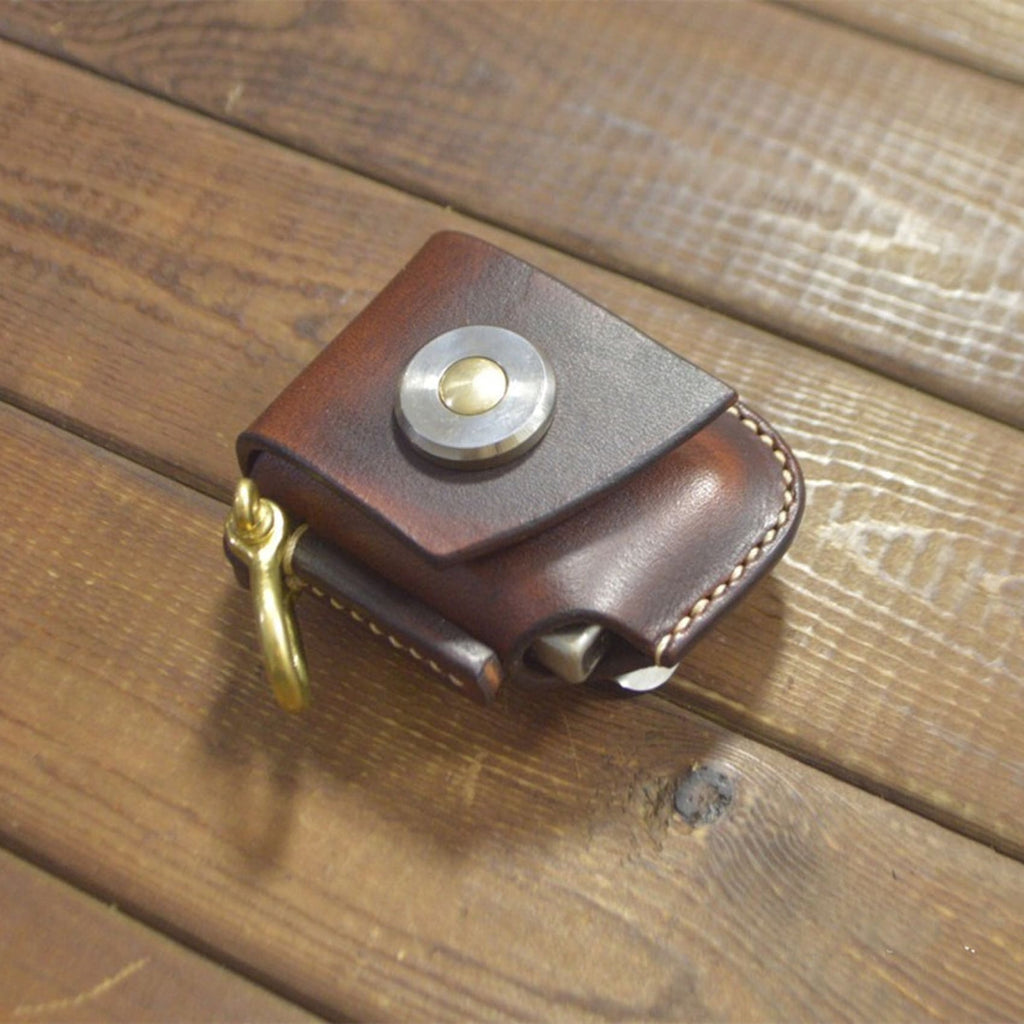 Zippo Lighter Case Leather Case Lighter Cover Belt Loop Keychain