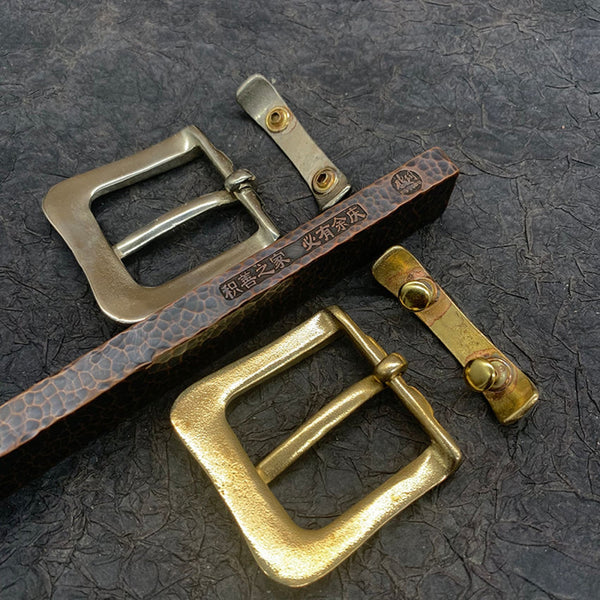 34mm Retro Buckle Set Leather Belt Buckle Leather Craft Accessorie - Belt Buckles Brass