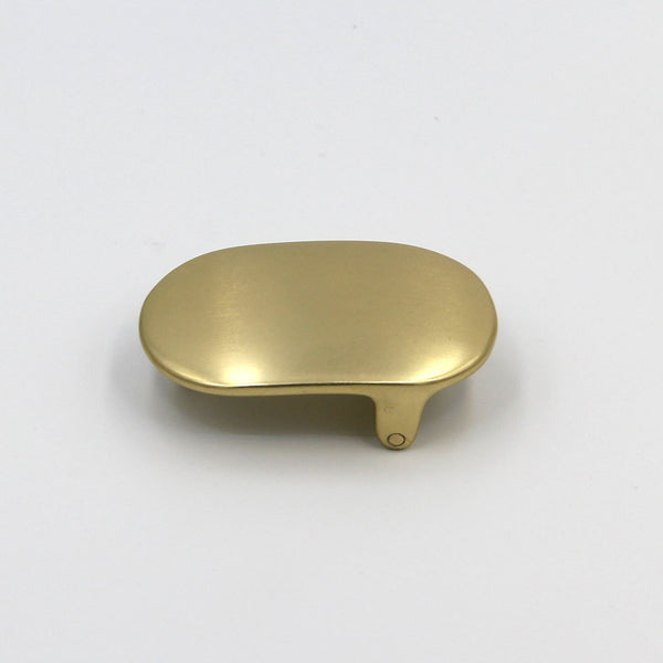 35mm Oval Plain Brass Buckle For Customized Handmade Leather Strap - Belt Buckles