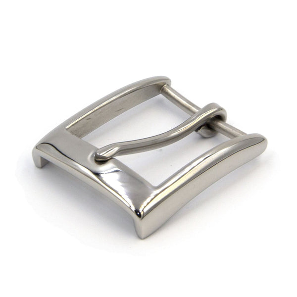 Buckle For Leather Crafts, Shiny Finish, Stainless - Metal Field Shop