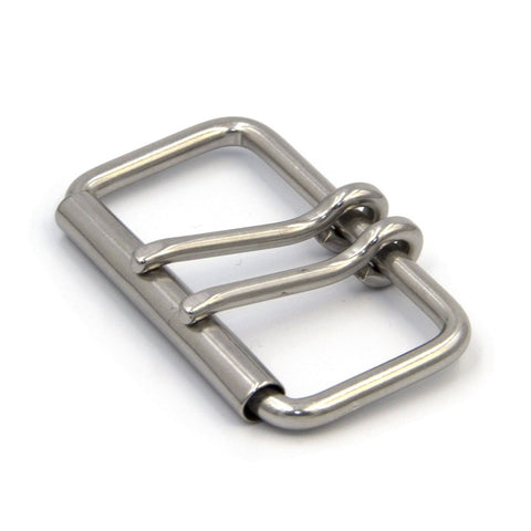 60mm Roller Bar Belt Buckle Stainless Steel Rolling Buckle Saddle Buckle Double Pin - Metal Field Shop