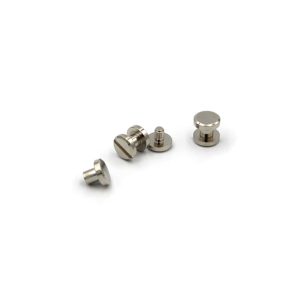 8x4x4mm Gold&Silver Leather Fastener Screws Chicago Rivets - Silver / 1pcs - Leather Screw Rivets