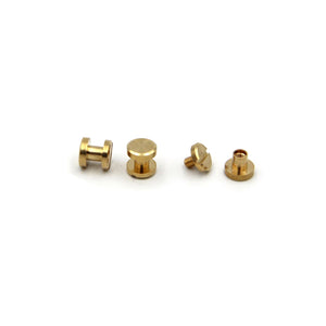 8x4x4mm Gold&Silver Leather Fastener Screws Chicago Rivets - Gold / 1pcs - Leather Screw Rivets