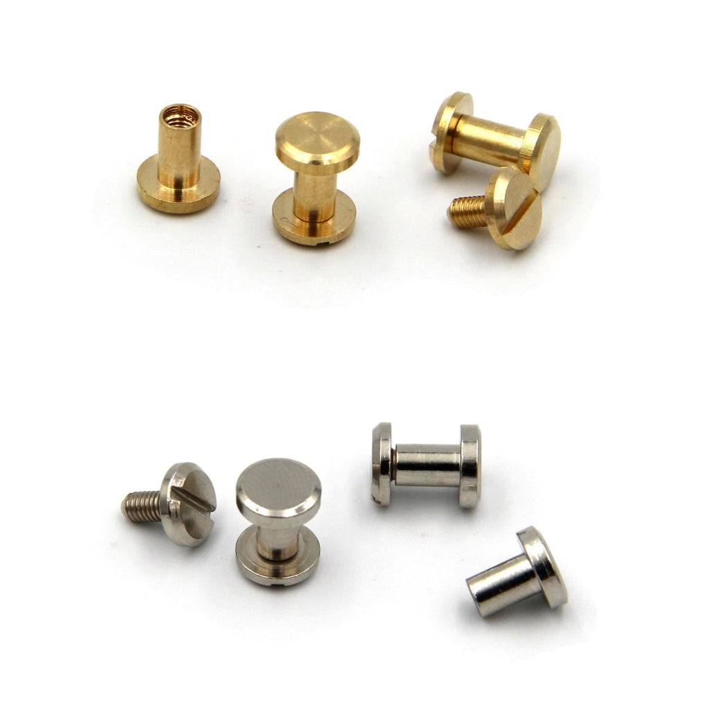 Leather Fasteners Rivets 8x4x7mm Leather Fastener Screw Rivets Brass Screw Button Post – Metal ...