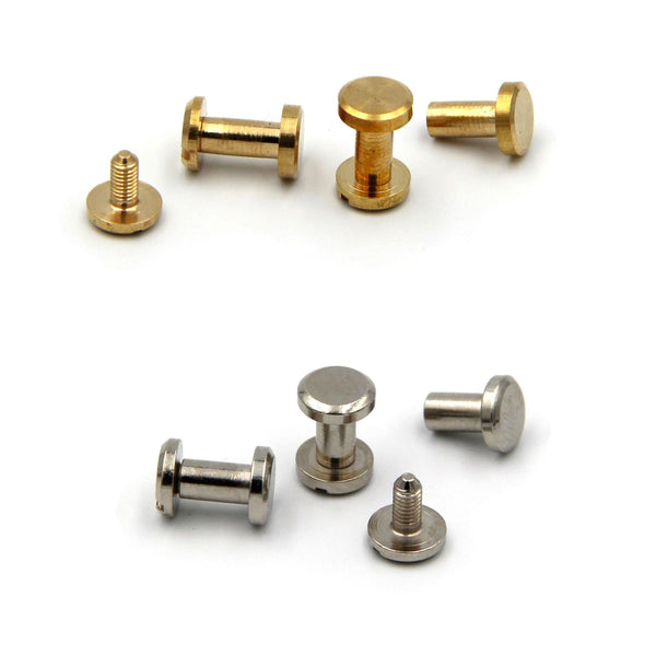 8x4x9mm Leather Fastener Screw Rivets Brass Screw Button Post - Handbags Wallets & Cases