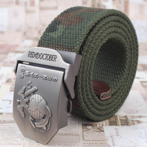 Automatic Buckle Belt - U S Marines Zinc alloy buckle - Metal Field