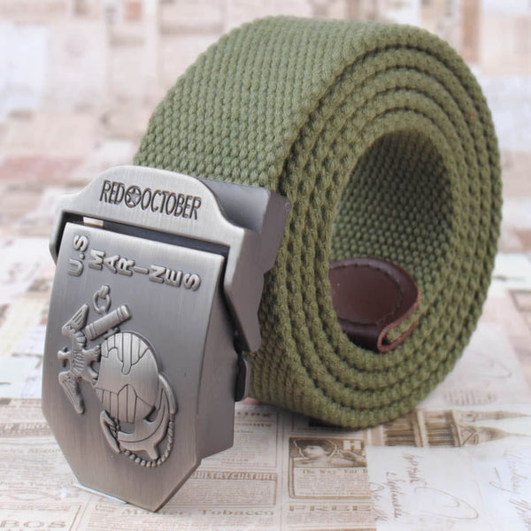 Automatic Buckle Belt - U S Marines Zinc alloy buckle - Metal Field