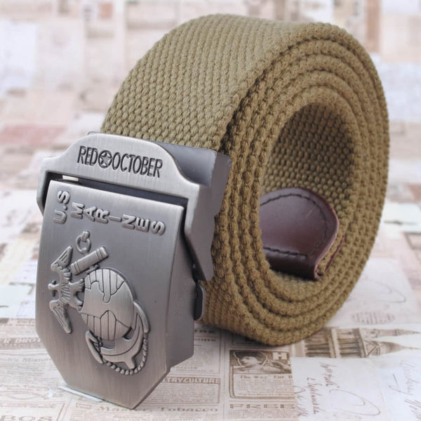 Automatic Buckle Belt - U S Marines Zinc alloy buckle - Metal Field