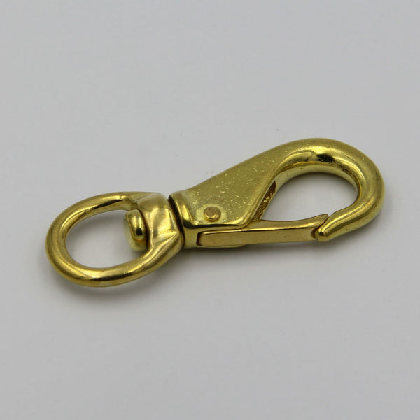 Belt Buckle Clip Lobster Swivel Brass Gold Solid - Metal Field Shop