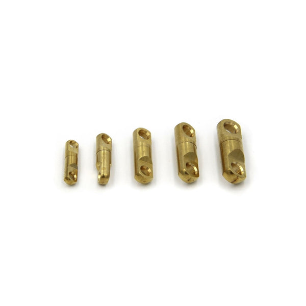Brass Block Shape Copper Swivel Double Head Hook DIY Chain Necklace Loop Ring - Metal Field