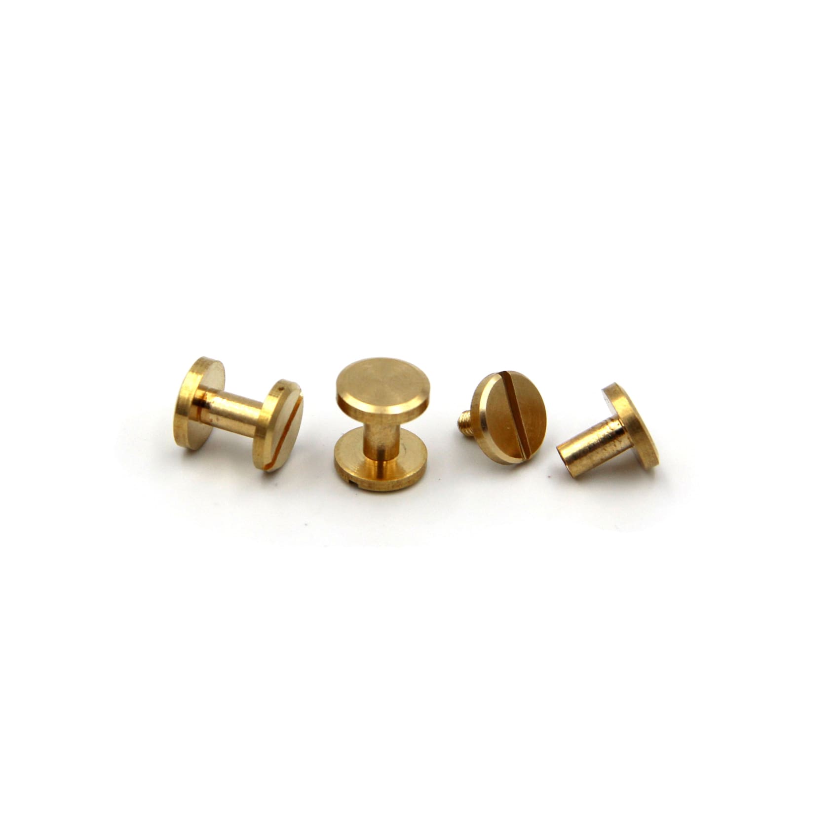 Brass Chicago Screw Rivets 10x4x7mm Leather Crafting Supply - Gold / 1pcs - Screw Rivets