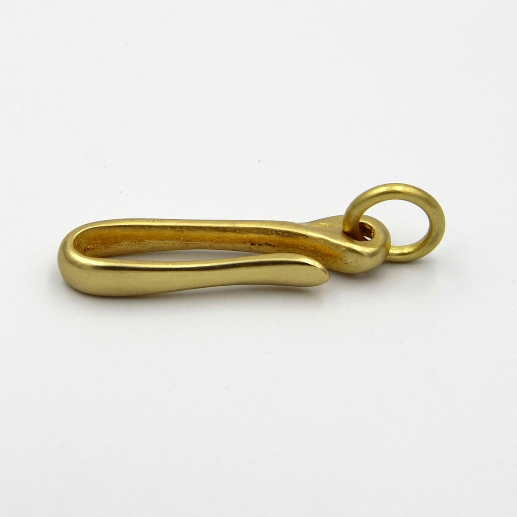 Metal Field U Shape Brass Hook Keychain Clasps with Split Ring + Lobster/Messing Schlüsselanhänger Length 72 / 5pcs